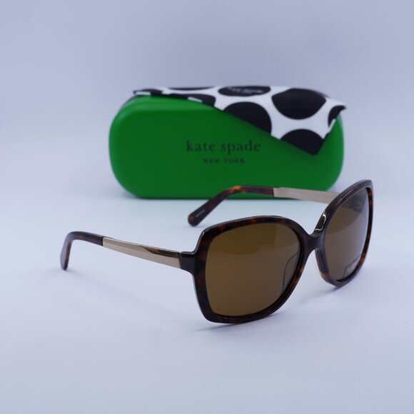 Kate Spade DARILYNN/P/S 0CX4 VW Butterfly Sunglasses - Havana / Brown Polarized main image 4